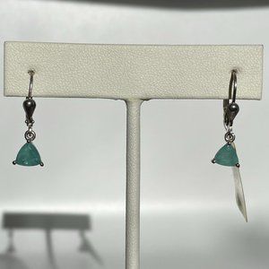 Grandiderite Solitaire Leverback Earrings